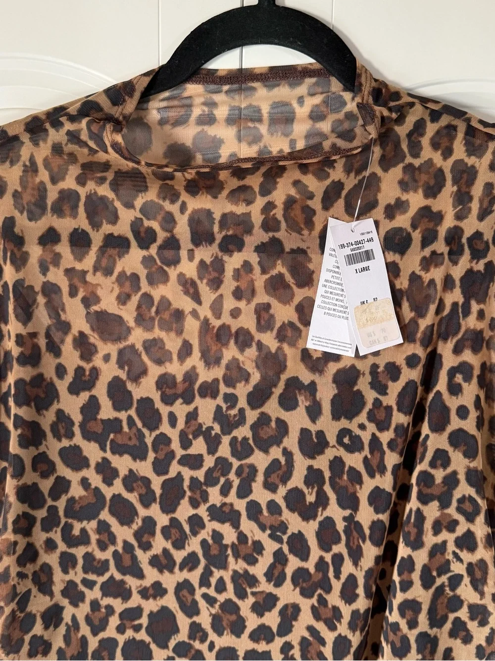 NWT Size XL Abercrombie & Fitch Paloma Leopard Print Mini Dress - Tan & Black.